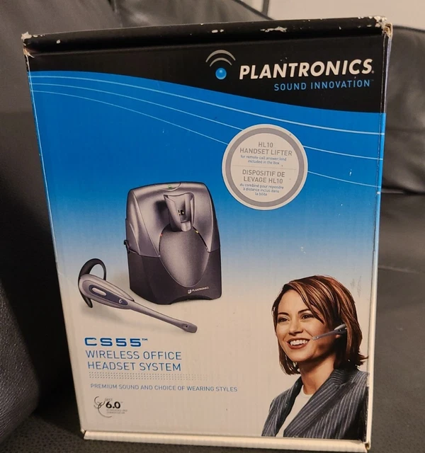 Plantronics CS55/HL10 Silver Ear-Hook Headsets with HL10 HANDSET LIFTER