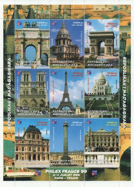 Paris 3D Fridge Magnet with Eiffel Tower, Arc de Triomphe & Notre-Dame