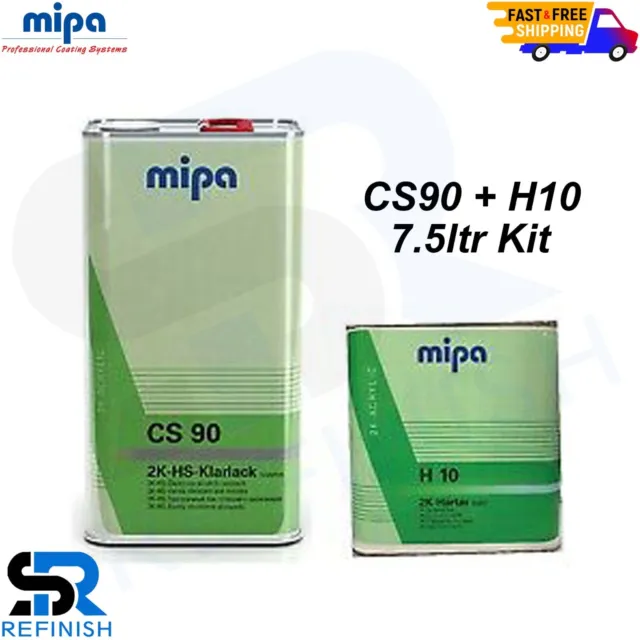 Mipa Cs90 2K Hs Acrylic Clear Coat/ Lacquer 5L + H10 Fast Hardener 2.5L