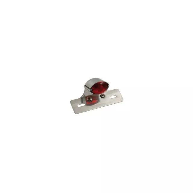 Fanale posteriore cateye mini cromato lente rossa