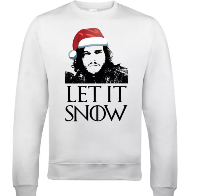 Let It Snow Christmas Mens Funny Game Of Thrones Sweatshirt Jumper David Beckham