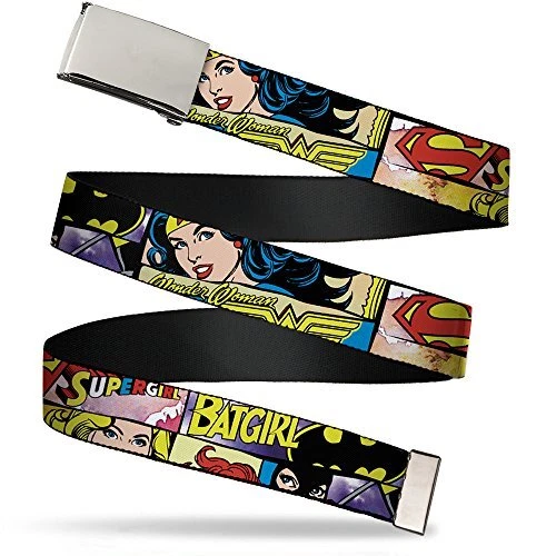 Buckle-Down Web Belt Justice League Girls 1.0"