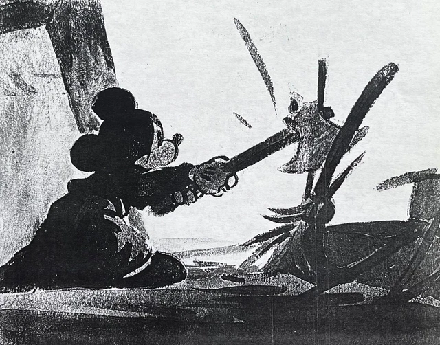 FANTASIA DISNEY ANIMATION Ax Welding Mickey CONCEPT ART Sorcerer's
