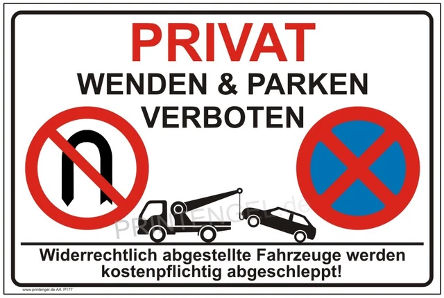 Cartello "Parcheggio Vietato" 40x25 Cm – Resistente Alle Intemperie Con Viti Incluse - Prodotto In Francia
