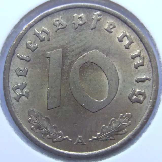 Münze Deutsches Reich 3. Reich 10 Reichspfennig 1938 A in fast Stempelglanz