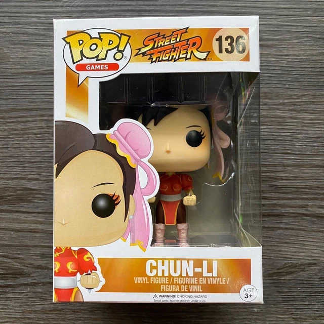 Figura roja FUNKO POP Street Fighter Chun-Li 136# nueva con protector