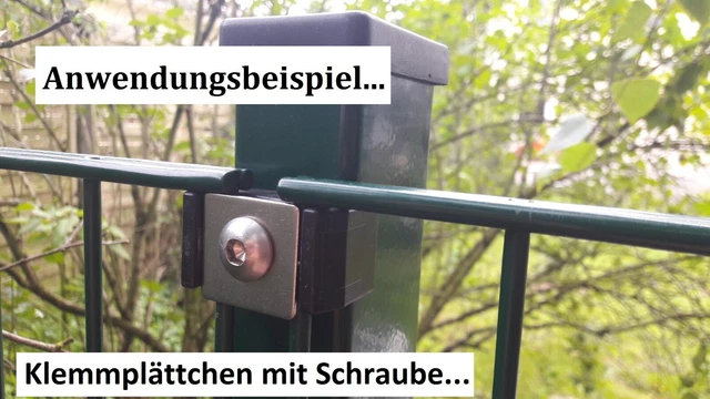 DOPPELSTABMATTENZAUN ZAUN BEFESTIGUNG Klemmplatte Pfosten Halterung