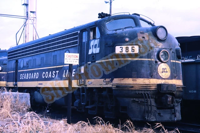 Vtg 1970 Train Slide 386 SCL Seaboard Coast Line Railroad X3M073
