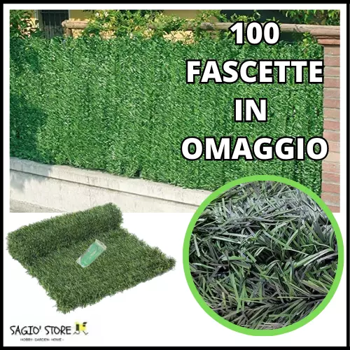 SIEPE ARTIFICIALE FINTA SINTETICA 1X3 1.5X3 per BALCONE RECINZIONE EDERA PRATO