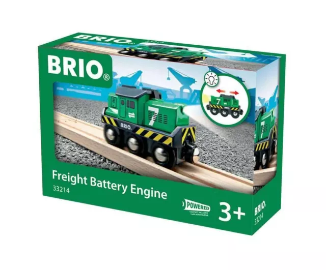 Brio World Freight Battery Engine 1 Piece Wooden Toy Train Set Green 33214