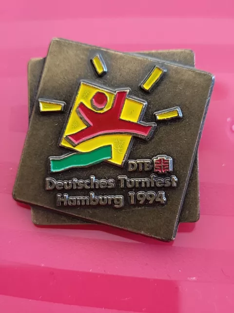 Alte Anstecknadel Brosche DTB Deutsches Turnfest Hamburg 1994 (66)