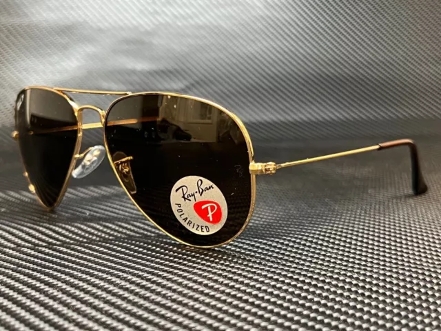 RAY BAN RB3025 001 57 Gold Aviator 62 mm Unisex Sunglasses