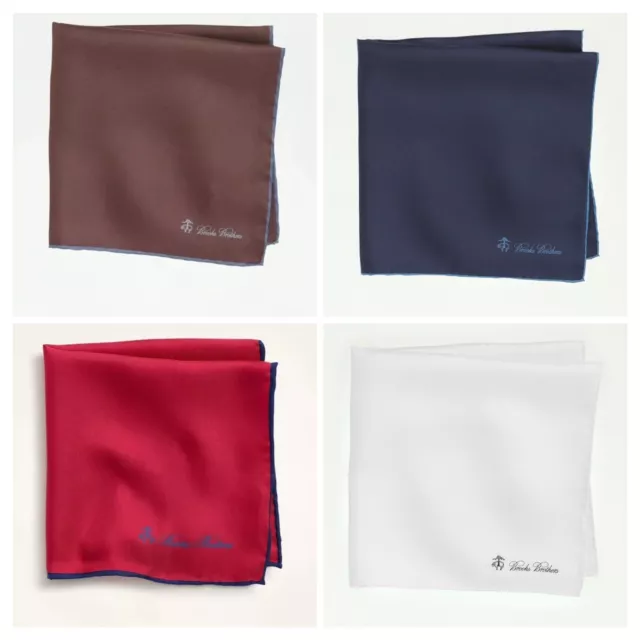 Brooks Brothers “LOT OF 4” Pocket Square/Handkerchief/Hanky Silk New