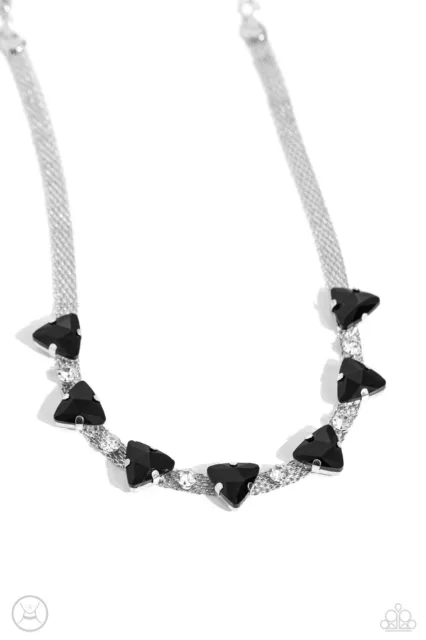 Paparazzi  Strands of Sass - Black - Choker Necklace & Earrings