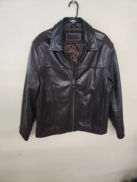 Andrew MARC New York Soft Leather Jacket: Men’s Size L - Dark Brown