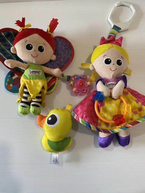 Lamaze fairy Princess Duck bundle soft pram toy baby toddler sensory activity