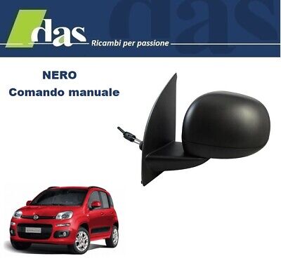 DEPO Specchietto Retrovisore Fiat Panda 312 dal 2011> Completo Destro Manuale Dx Nero 