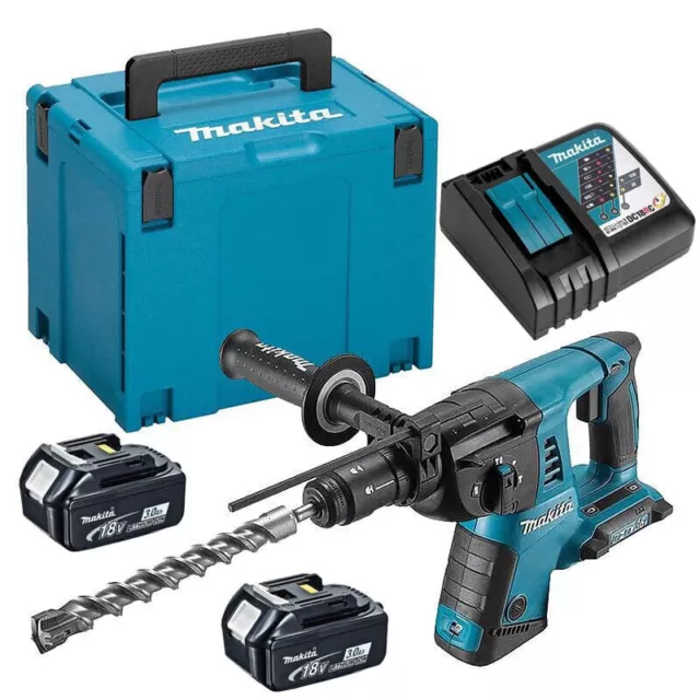 Martello perforatore 36V SDS-Plus (2x3,0 Ah) in MAKPAC - MAKITA DHR264RFJ