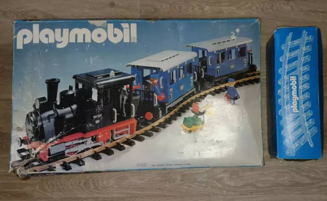 TRAIN PLAYMOBIL 4000/BOITE ,rails,loco,personnages /vintage/1980