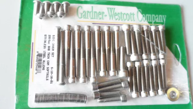 Stainless screw kit for Harley-Davidson Softail 2000 to 2006 Engine Side Covers
