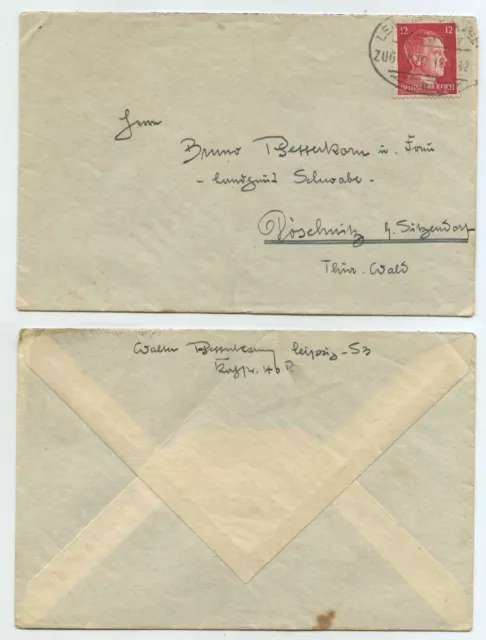 75516 - Beleg - Bahnpoststempel 11.7.1942 nach Döschnitz