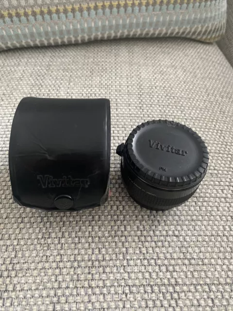 Vivitar MC Tele Converter 2X  -22 Pentax K PK fit lens with case & caps