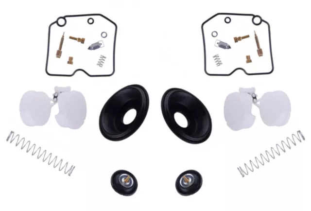 2X kit de réparation du carburateur avec flotteur et membrane pour KAWASAKI VN 8