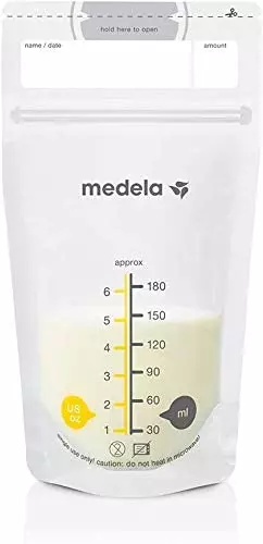 Medela Pump & Save Breast Milk Storage Bags, Breastmilk Collection Bags, Pack of