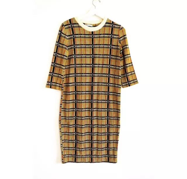 Zara plaid midi dress sale