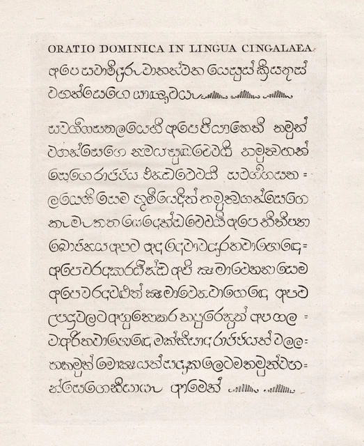 SINHALA LANGUAGE SRI Lanka Sinhalese People Engraving Gravure sur
