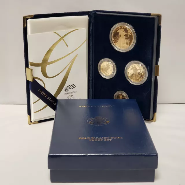 2005-W American Eagle Gold US Proof 4-Coin Set - 1.85 AGW - Complete OGP - G3162