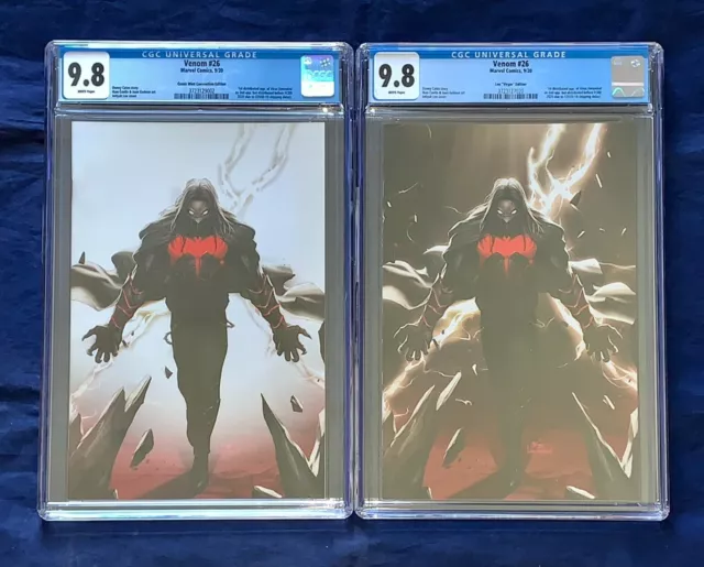 Venom #26 CGC 9.8 Inhyuk Lee Virgin & Convention Virgin Set of 2 - 1st Virus