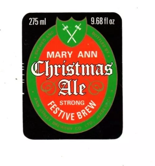 Jersey - Beer Label - Ann Street Brewery, St. Helier - Mary Ann Christmas Ale