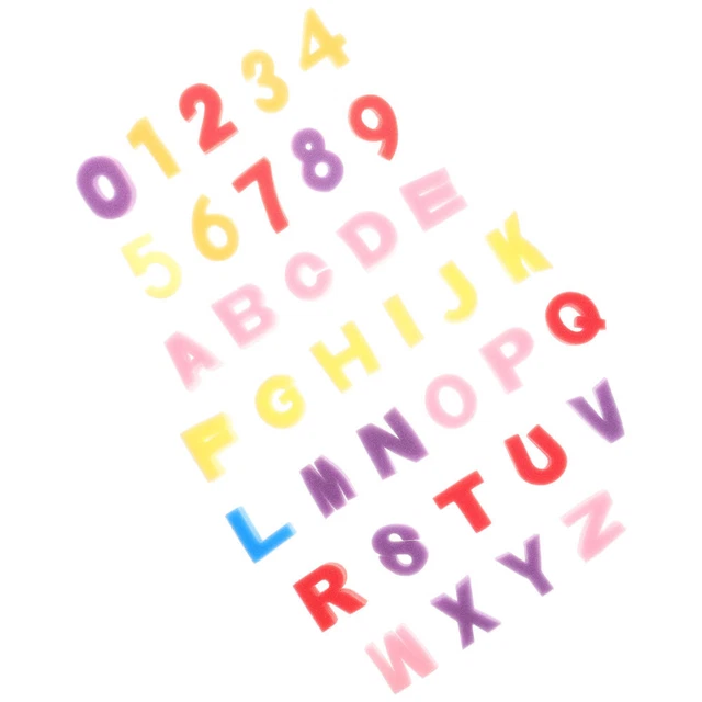 KIDS NUMBER SPONGE Letter Painting Sponge Number Painting Stamp £7.39 ...