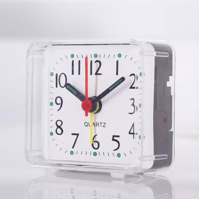 Travel Student Mini Twin Bell Alarm Clock Bedside Desk Battery Loud Quartz UK