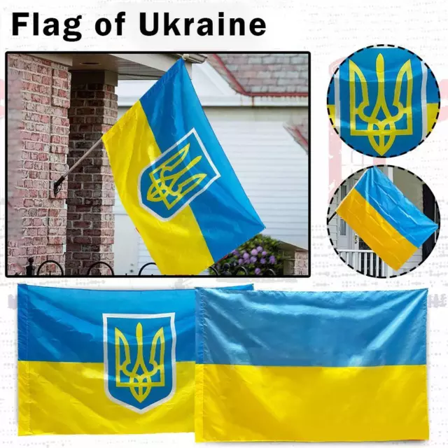 FAHNE FLAGGE UKRAINE - 90 x 150 cm Hissflagge - KOSTENLOSER
