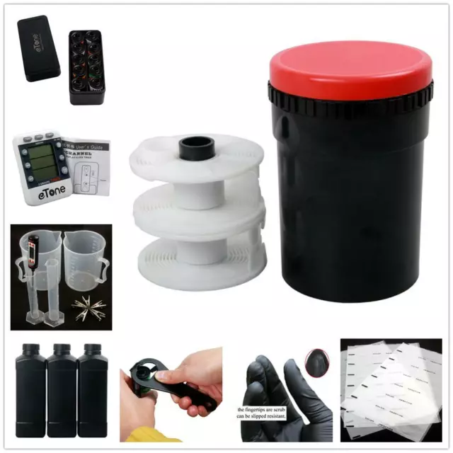 Darkroom Kit Processing Set Developing Tank For 120 35mm Color B&W Film Negative