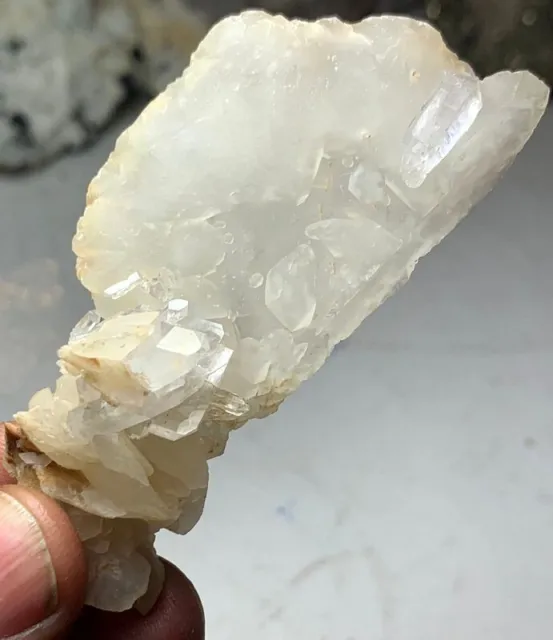 150 Ct Big Calcite Crystal having faden quartz crystal Cluster from Balouchistan