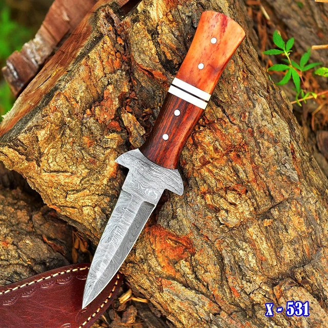 DOUBLEEDGED DAMASCUS STEEL Dagger boot Knife Scottish dirk Hunting