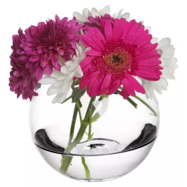 12x Round Glass Flower Vase Bowl Modern Home Wedding Table Top Centerpiece Decor