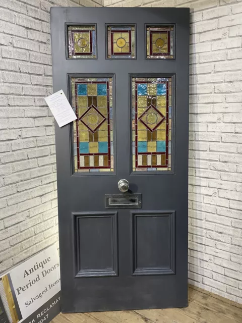 Leaded Glass -Period Victorian Door - Stunning Front Entrance Antique Reclaimed.