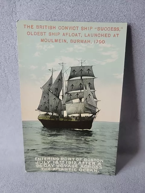 The British convict ship "Success" Antique Postcard Vintage Post Card