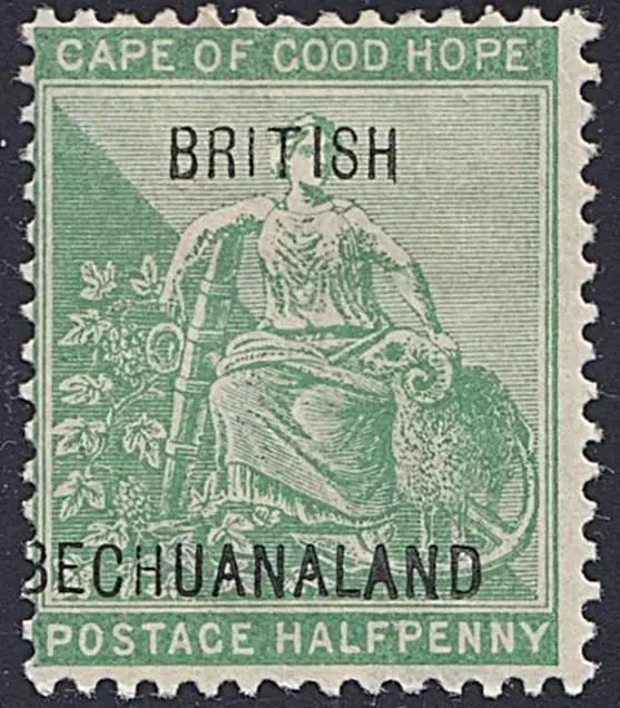 BRITISH BECHUANALAND 1887 QUEEN VICTORIA SC#40 MLH tiny THIN