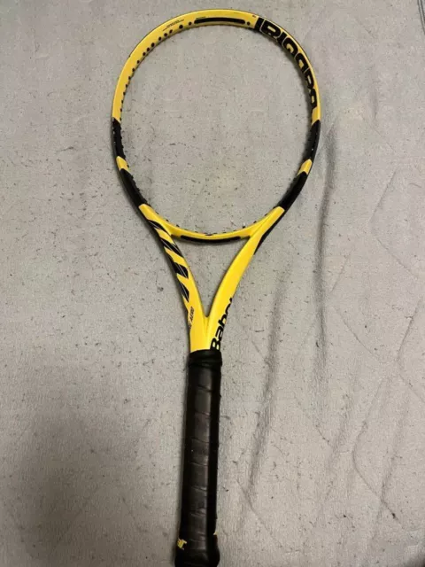 Raqueta de tenis BabolaT Pure Aero 2019 100 G2 16 x 19 amarilla x negra 010266d