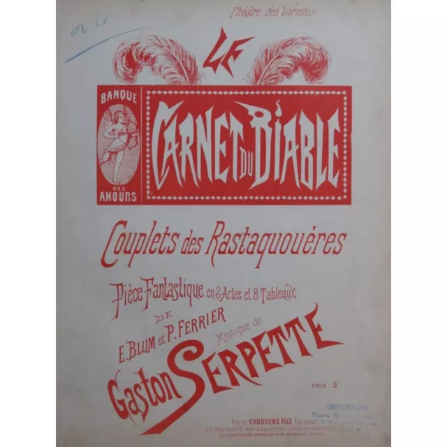 SERPETTE Gaston Le Carnet du Diable Chant Piano ca1895
