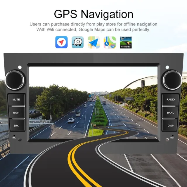 32GB Android13 GPS Navi Autoradio Für Opel Corsa C D Astra H Zafira Vectra RDS 3
