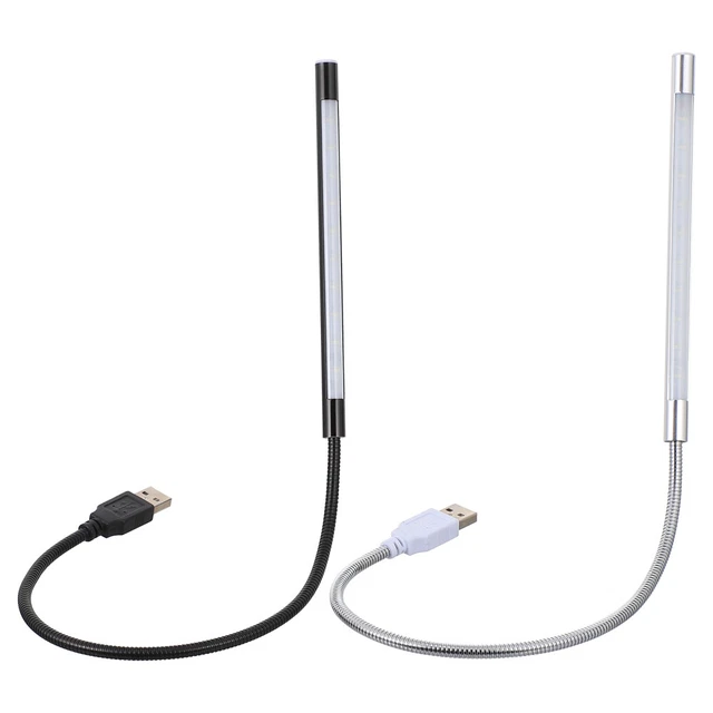 2Pc USB LED Leselampen Schwanenhals Dimmbare Lampe Touch Schalter Nachtlicht Neu