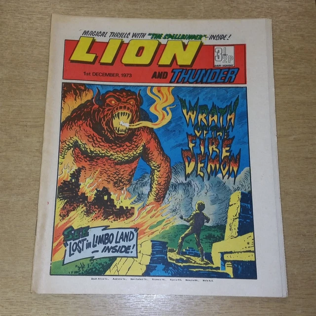 LION AND THUNDER 1St December 1973 Ipc British Weekly Uk Comic £7.99 ...
