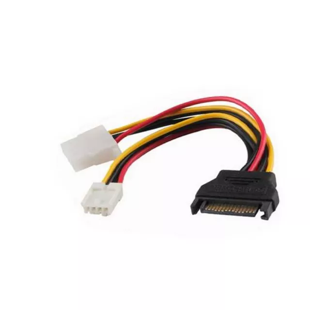 Cavo Y sdoppiatore d'alimentazione SATA maschio 15Pin MOLEX 4pin femmina + small