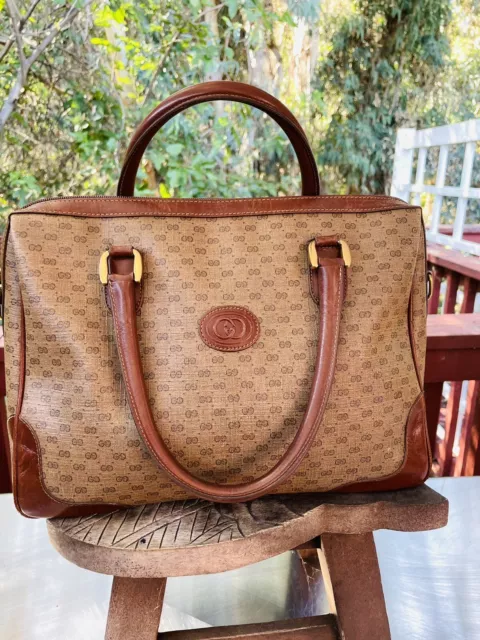 Boston bag in brown supreme canvas Gucci - Second Hand / Used – Vintega